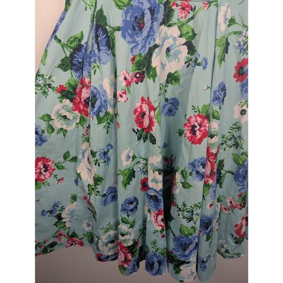 Retrospec'd Pinup Style Floral Norma Jean Once Upon A Time Sleeveless Dress - Picture 3 of 11